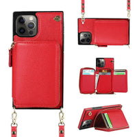 Buy Classic Crossbody Wallet Phone Case, Premium Leather, Credit Card Holder, Zipper Pocket Purse Handbag, Kickstand Shockproof Case - MIREYA at Caseles-iPhone 17 Pro Max, Mireya-Black