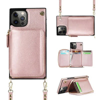 Buy Classic Crossbody Wallet Phone Case, Premium Leather, Credit Card Holder, Zipper Pocket Purse Handbag, Kickstand Shockproof Case - MIREYA at Caseles-iPhone 17 Pro Max, Mireya-Black