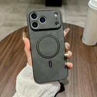 Buy Caseles MagSafe-compatible Ultra-Soft Nappa Leather with SnapLock Technology,Nappa at Caseles-iPhone 17 Pro Max, Gray