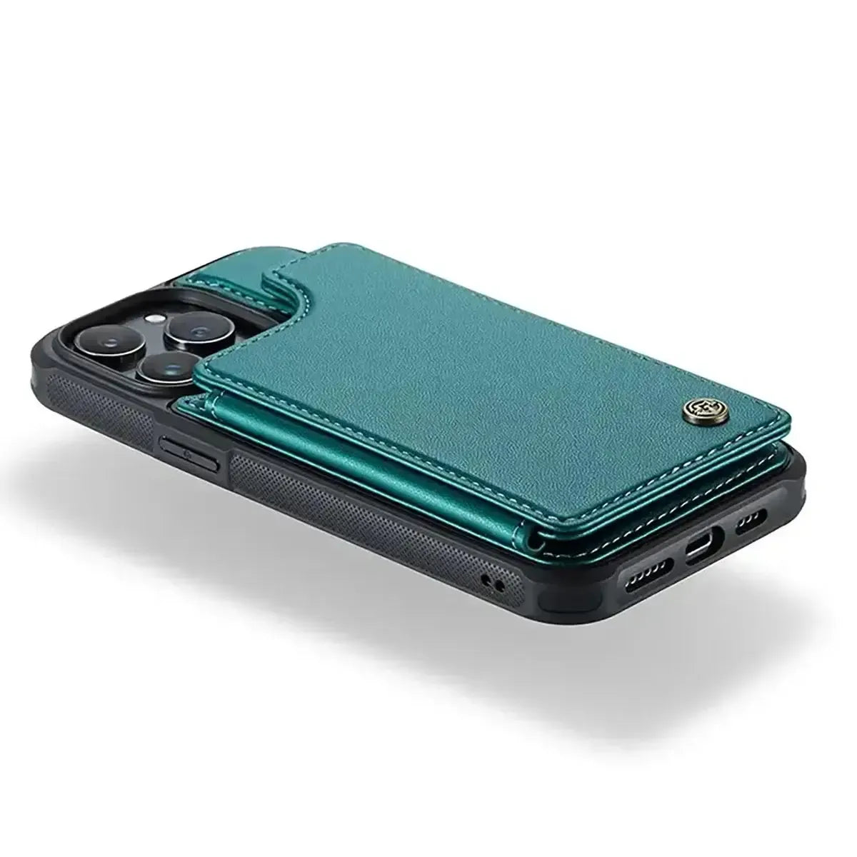 Buy Leather Flip Folio Phone Wallet Case, Magnetic Snap & RFID Blocking Card Slots, Kickstand Shockproof Protective Cover - NASH at Caseles-iPhone 17 Pro Max, Nash-Black