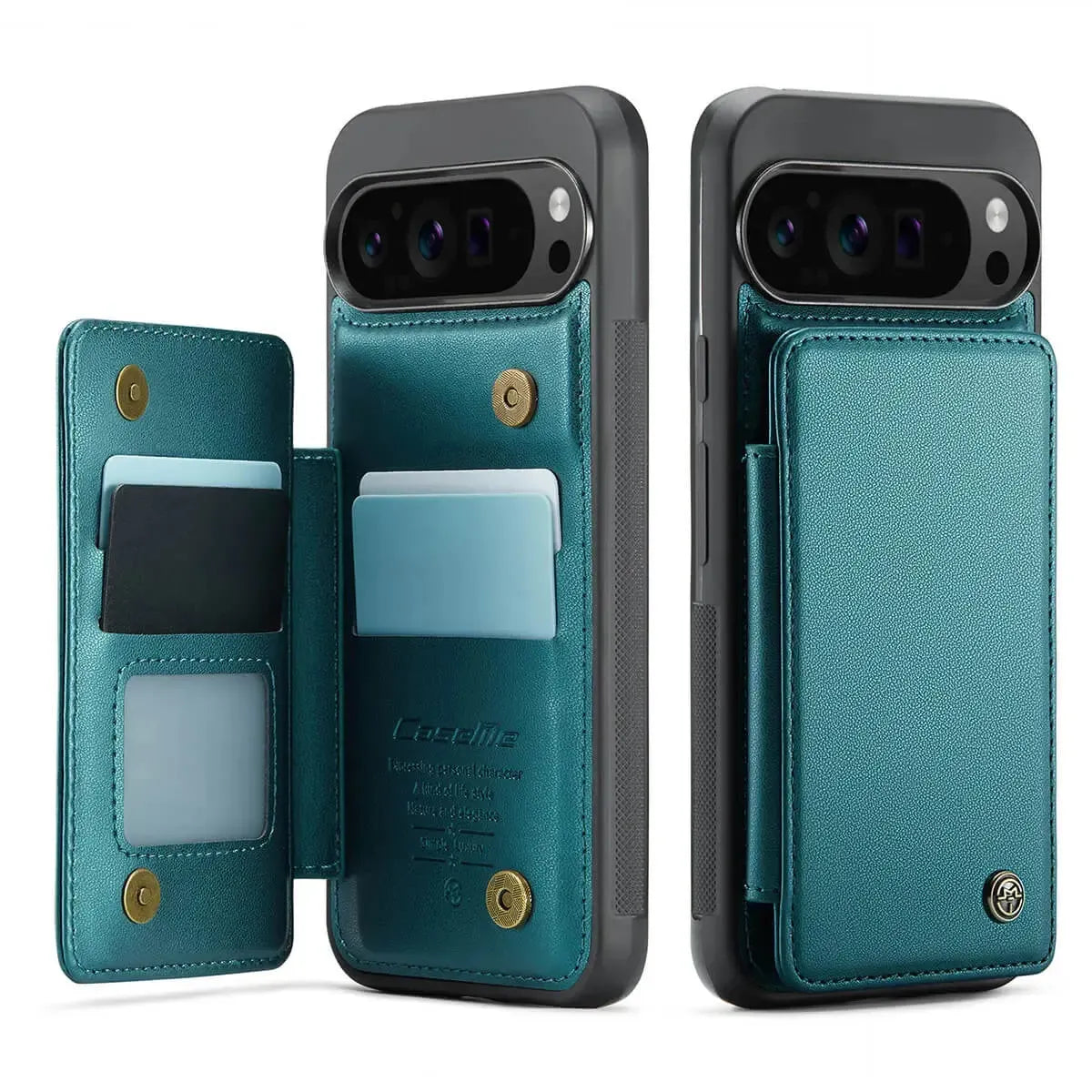 Buy Leather Flip Folio Phone Wallet Case, Magnetic Snap & RFID Blocking Card Slots, Kickstand Shockproof Protective Cover - NASHUA at Caseles-Google Pixel 10 Pro XL, Nash-Black