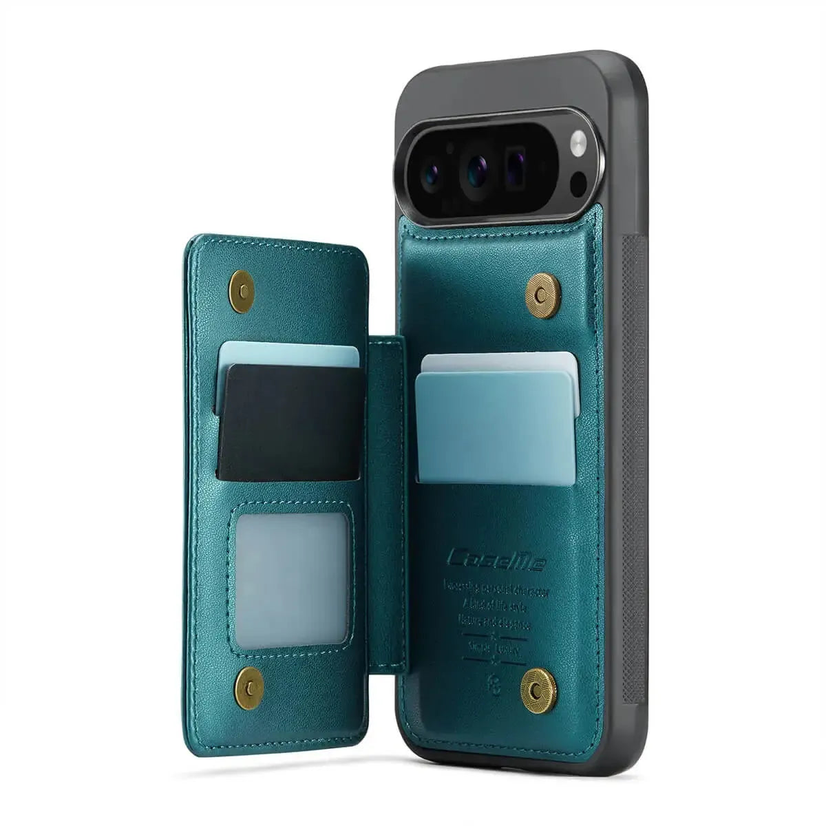 Buy Leather Flip Folio Phone Wallet Case, Magnetic Snap & RFID Blocking Card Slots, Kickstand Shockproof Protective Cover - NASHUA at Caseles-Google Pixel 10 Pro XL, Nash-Black