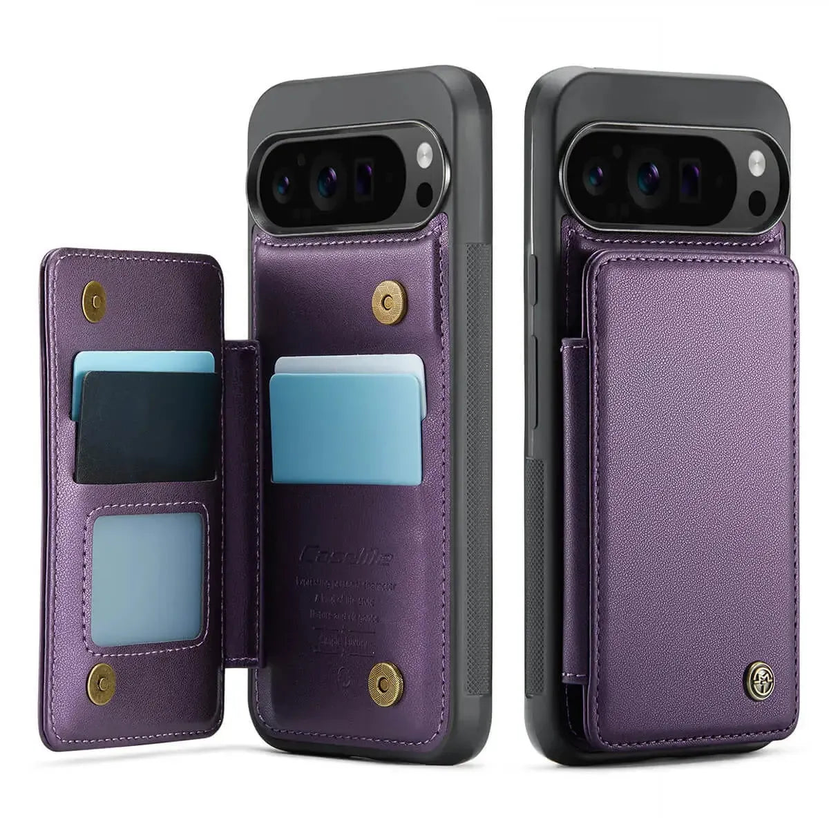 Buy Leather Flip Folio Phone Wallet Case, Magnetic Snap & RFID Blocking Card Slots, Kickstand Shockproof Protective Cover - NASHUA at Caseles-Google Pixel 10 Pro XL, Nash-Black