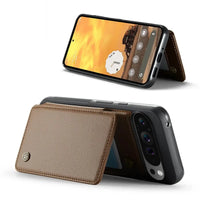 Buy Leather Flip Folio Phone Wallet Case, Magnetic Snap & RFID Blocking Card Slots, Kickstand Shockproof Protective Cover - NASHUA at Caseles-Google Pixel 10 Pro XL, Nash-Black