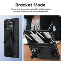 Buy Matte Finish Protective Cover with Built-In HD Screen Protector, S Pen Slot, Included Stylus & Hidden Kickstand - NEXUS at Caseles-Google Pixel 11 Pro Fold, Gold