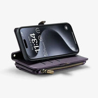 Buy Zipper Wallet Phone Case, RFID Blocking, Leather, Card Slots, for Samsung Galaxy - NOVA at Caseles-Samsung Galaxy A72 5G, Aurora-Purple