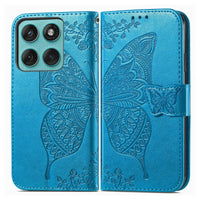 Buy Wallet Case for Motorola, Leather Flip Cover with Card Slots, Wrist Strap, Butterfly Embossed Design, Stand Feature - PENNY at Caseles-Motorola Edge (2026), Rose Gold