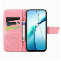 Buy Wallet Case for Motorola, Leather Flip Cover with Card Slots, Wrist Strap, Butterfly Embossed Design, Stand Feature - PENNY at Caseles-Motorola Edge (2026), Rose Gold