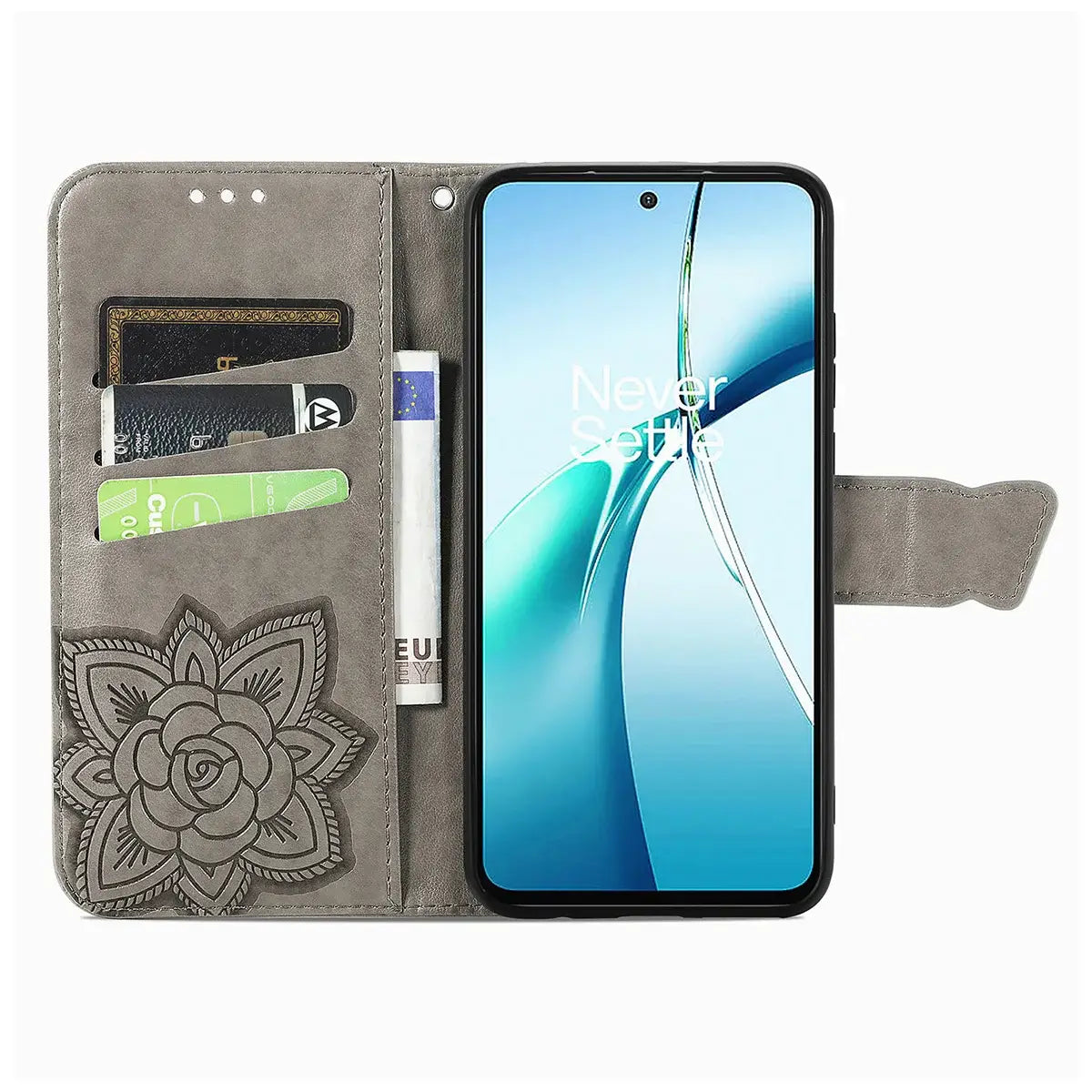Buy Wallet Case for Motorola, Leather Flip Cover with Card Slots, Wrist Strap, Butterfly Embossed Design, Stand Feature - PENNY at Caseles-Motorola Edge (2026), Rose Gold
