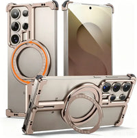 Buy Pi Case, with Invisible Magnetic O-Ring Stand Case, Minimalist Phone Case for Galaxy S - PI at Caseles-Samsung Galaxy S26 Ultra, Gold