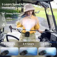 Portable 3 in 1 Outdoor Fan with Torch
