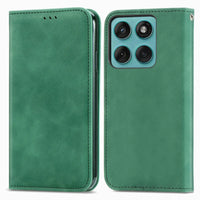Buy Skin Touch Leather Wallet Case with Magnetic Closure, Slim Card Holder Flip Cover with Foldable Kickstand, Shockproof Protective Phone Case - Rhodes at Caseles-Motorola Edge Plus (2026), Bronze
