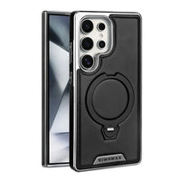 Buy Luxury Leather Invisible Stand Case for Samsung Galaxy: MagSafe & Sleek Protection -Robyn at Caseles -Samsung Galaxy S26 Ultra, Black
