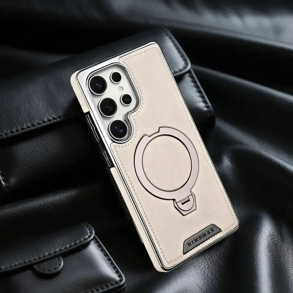 Buy Luxury Leather Invisible Stand Case for Samsung Galaxy: MagSafe & Sleek Protection -Robyn at Caseles -Samsung Galaxy S26 Ultra, Bronze