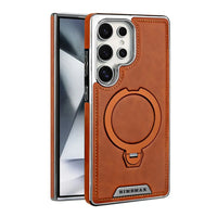 Buy Luxury Leather Invisible Stand Case for Samsung Galaxy: MagSafe & Sleek Protection -Robyn at Caseles -Samsung Galaxy S26 Ultra, Bronze