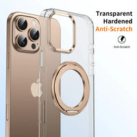 Buy 360° Rotatable Stand Ring Holder, Compatible with Magsafe, Magnetic Kickstand Shockproof Cover - ROMAN at Caseles-iPhone 17 Pro Max, Black