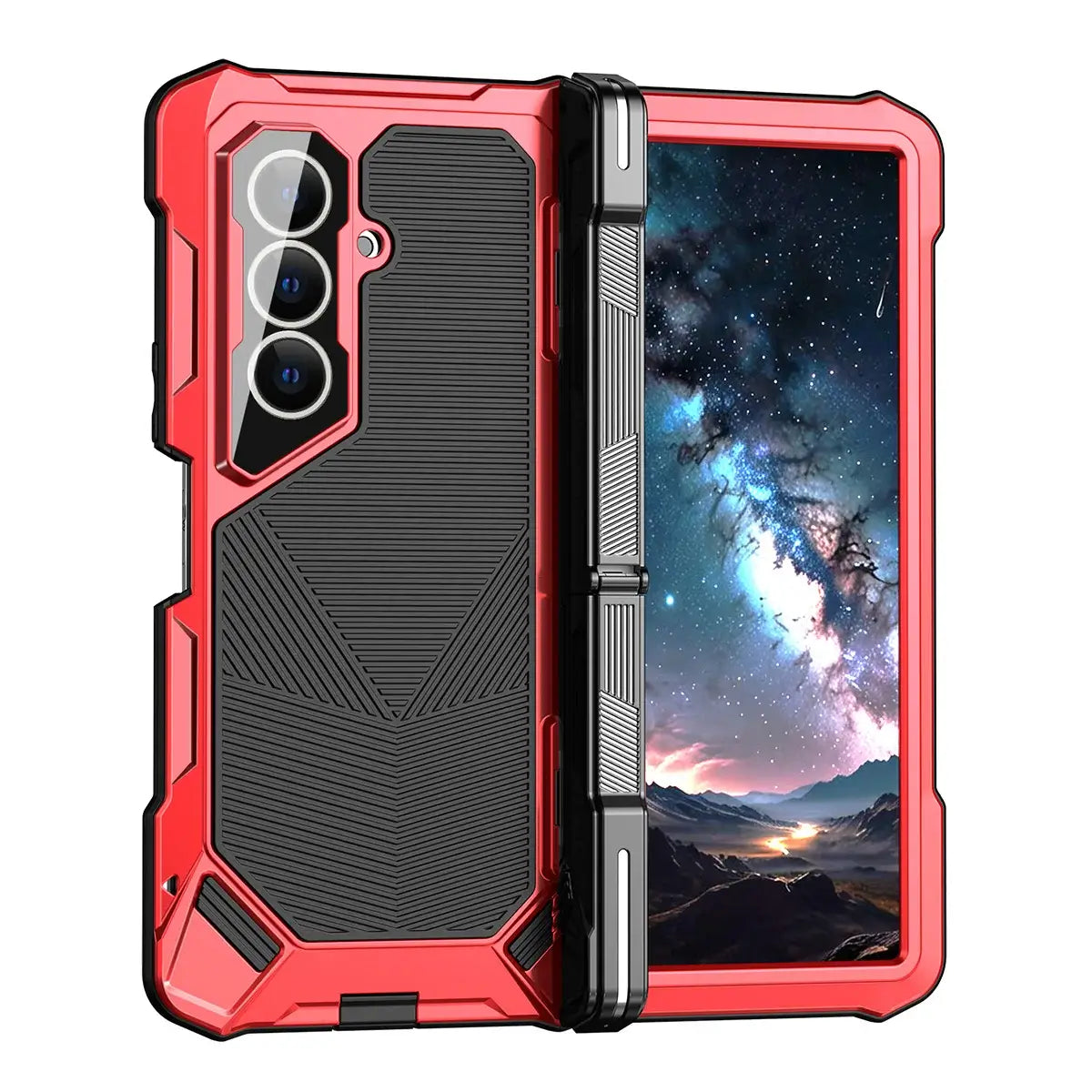 Buy Heavy-Duty Magnetic Case with Built-In PET Screen Protector, Hinge Guard & 18FT Drop Defense - ROOK at Caseles-Samsung Galaxy Z Fold 8 Ultra, Black