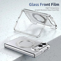 Buy Transparent Magnetic Case with 360° Metal Ring Stand, 1:1 Precise Camera Protection, Screen Protector & 12FT Drop Defense - REVON at Caseles-iPhone Duo, Black