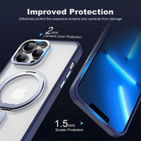 Buy 360° Rotatable Stand Ring Holder, Compatible with Magsafe, Magnetic Kickstand Shockproof Cover - ROWAN at Caseles-iPhone 16 Pro Max, Rowan-Black