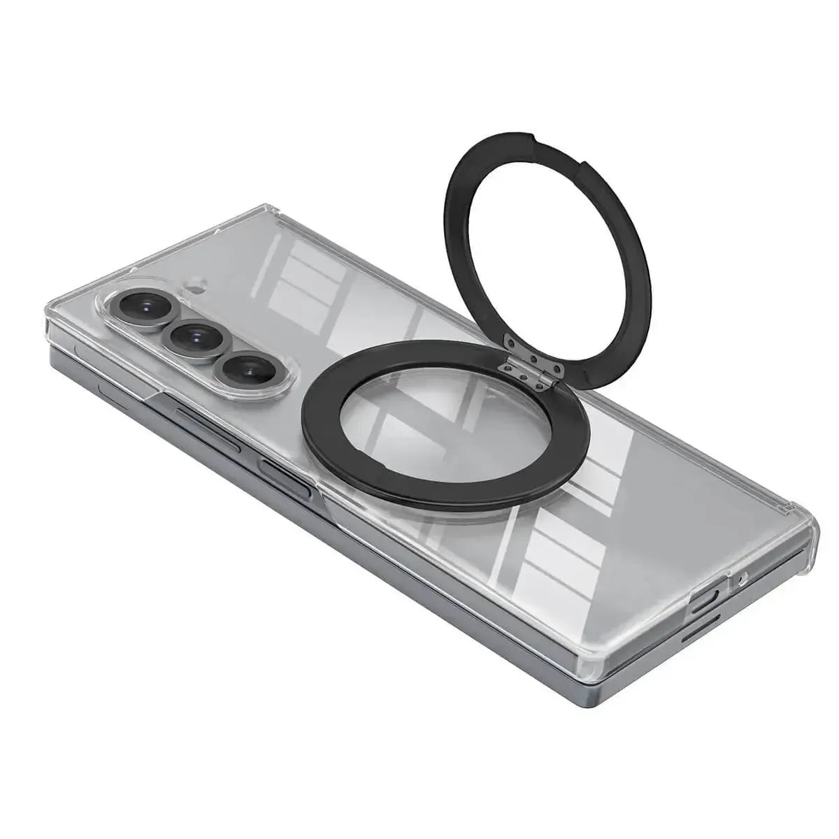 Buy Caseles Z Fold 7, Z Flip 7 360° Rotatable Stand Ring Holder, Compatible with Magsafe, Magnetic Kickstand Shockproof Cover - ROWEN at Caseles-Samsung Galaxy Z Fold 7, Black