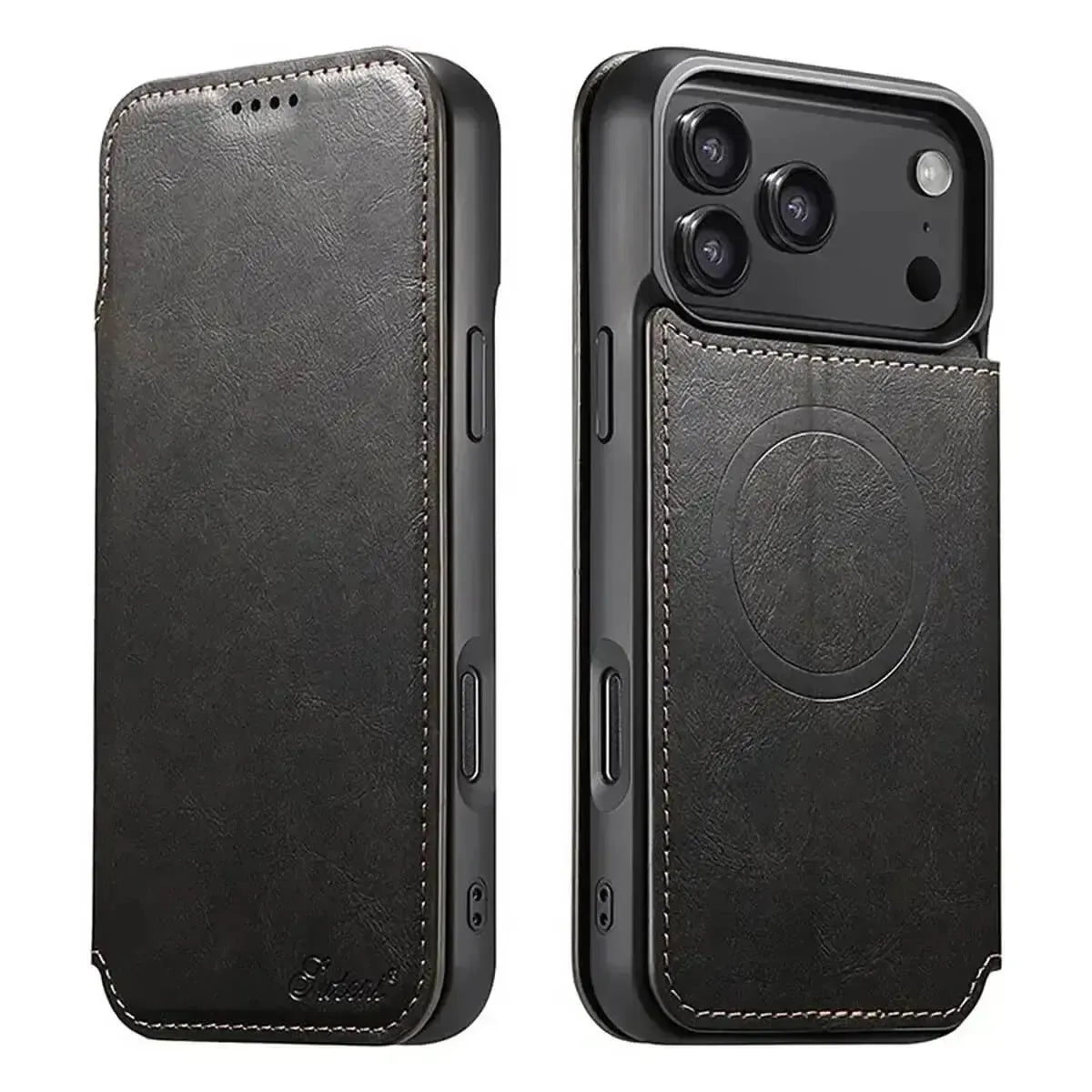 Buy Classic Wallet Phone Case, Support MagSafe Wireless Charging, Magnetic Flip, Premium Leather - SHAKAR at Caseles-iPhone 17 Pro Max, Shakar-Brown