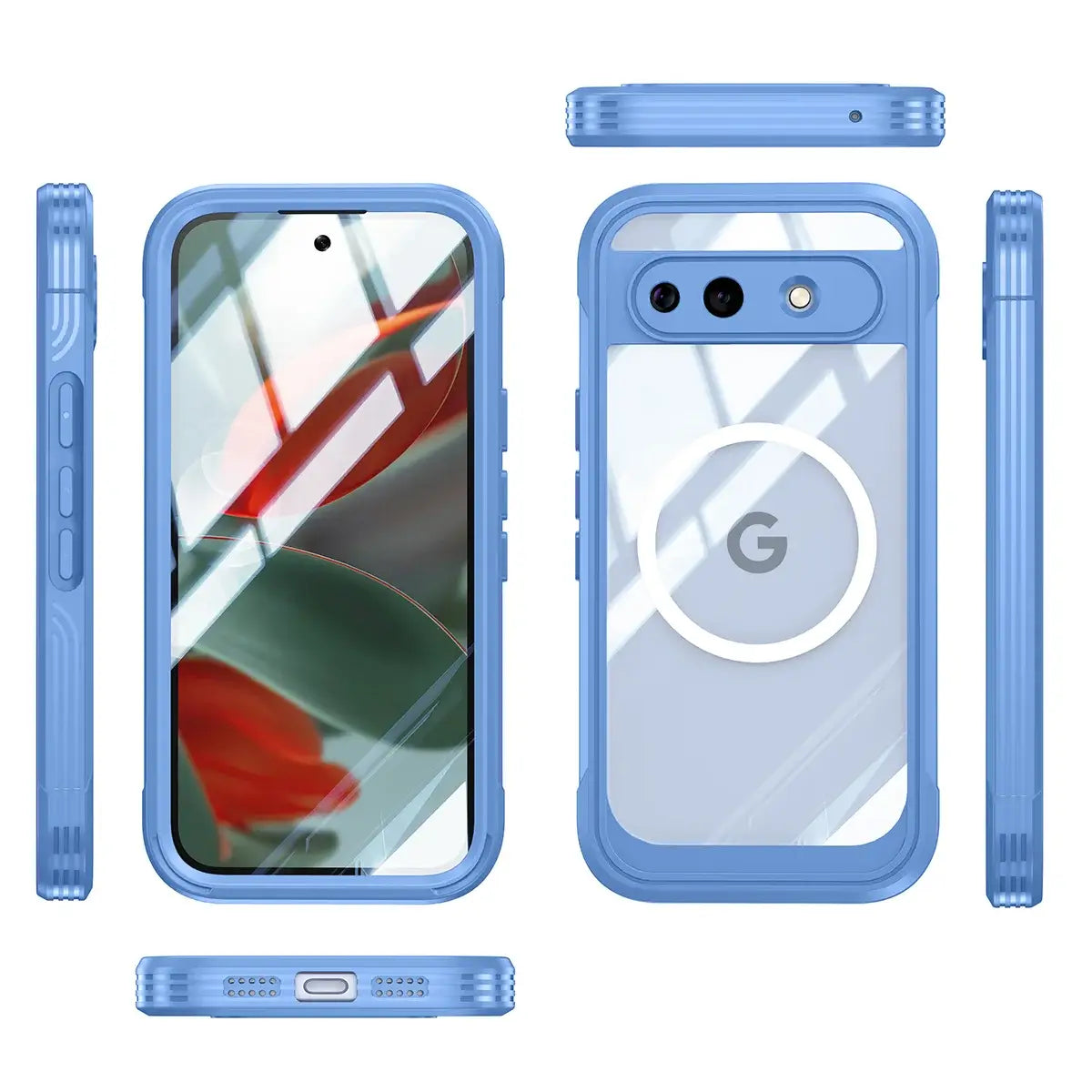 Buy Full-Body Rugged Shield for Google Pixel: 360° Magnetic Case with Built-in 9H+ Screen Protector - SPEX at Caseles-Google Pixel 10 Pro XL, Black