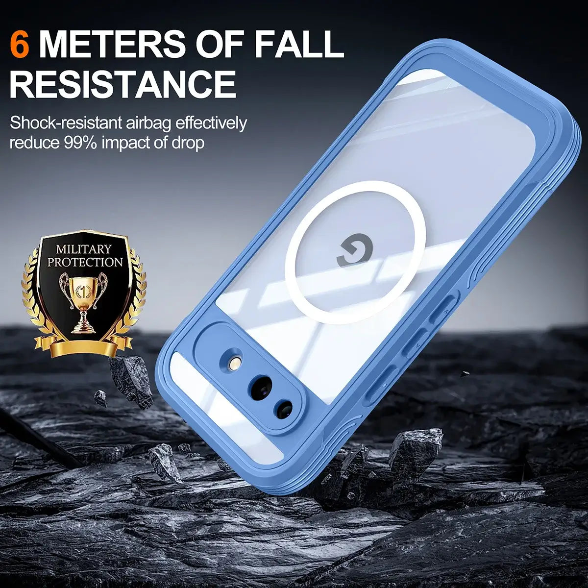 Buy Full-Body Rugged Shield for Google Pixel: 360° Magnetic Case with Built-in 9H+ Screen Protector - SPEX at Caseles-Google Pixel 10 Pro XL, Black