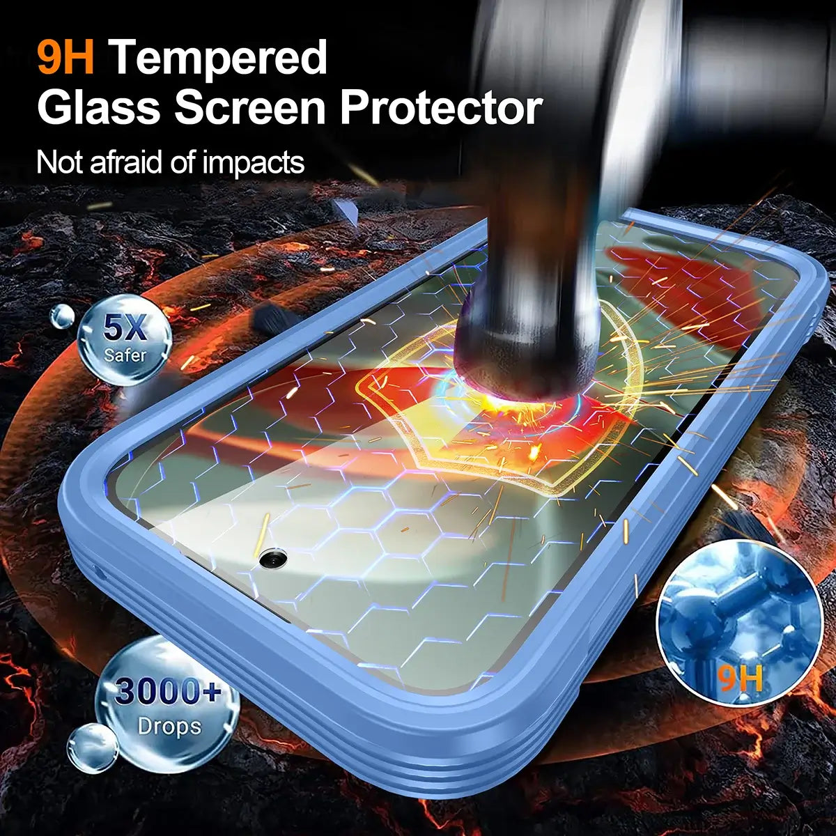 Buy Full-Body Rugged Shield for Google Pixel: 360° Magnetic Case with Built-in 9H+ Screen Protector - SPEX at Caseles-Google Pixel 10 Pro XL, Black