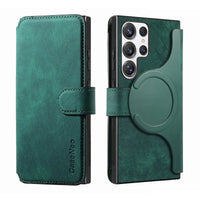 Buy Retro Magnetic Wallet Case, Support Magsafe, Detachable 2in1 Folio Flip Cover, with Card Slots - Stanley at Caseles-Samsung Galaxy A55 5G, Black