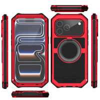 Buy 360° Rotatable Magnetic Stand Case | Full-Body Protection, Lens Guard & Wireless Charging Support - Stark at Caseles-iPhone 17 Pro Max, Orange