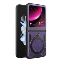 Buy Industrial Armor for Moto Razr: Magnetic Ring Stand, 2-in-1 Shockproof Heavy-Duty Case - Tal at Caseles-Motorola Razr Ultra (2025), Purple