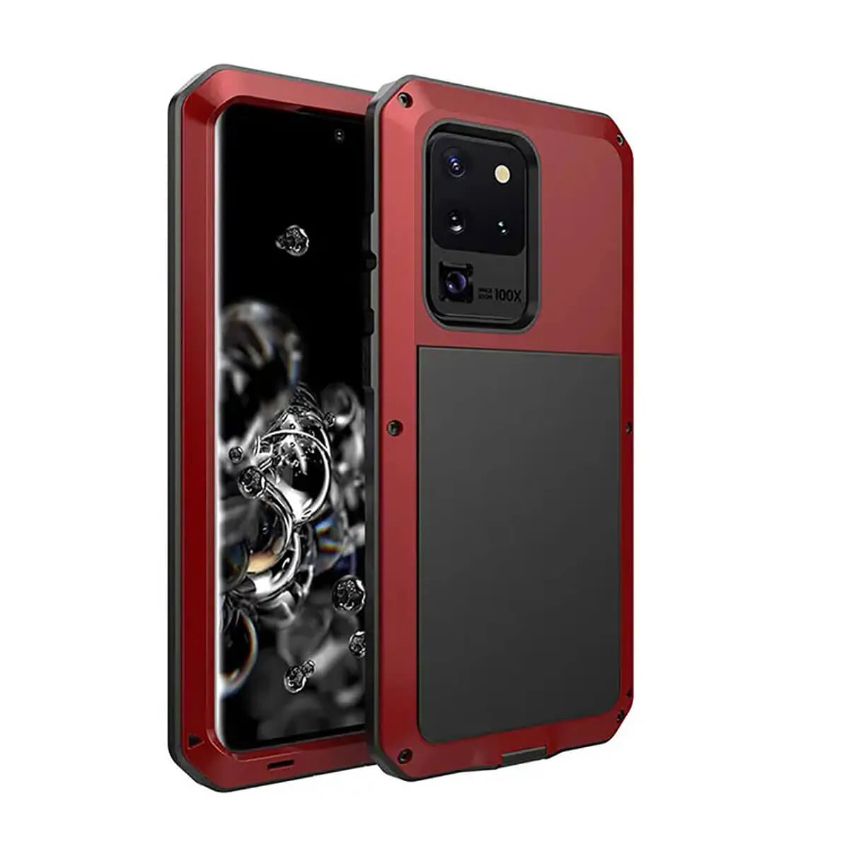 Buy Classic Full Body Metal Armor Phone Case, with Screen Protector, Heavy Duty Defender Shockproof Case - Theo at Caseles-Samsung Galaxy S25 Ultra, Black