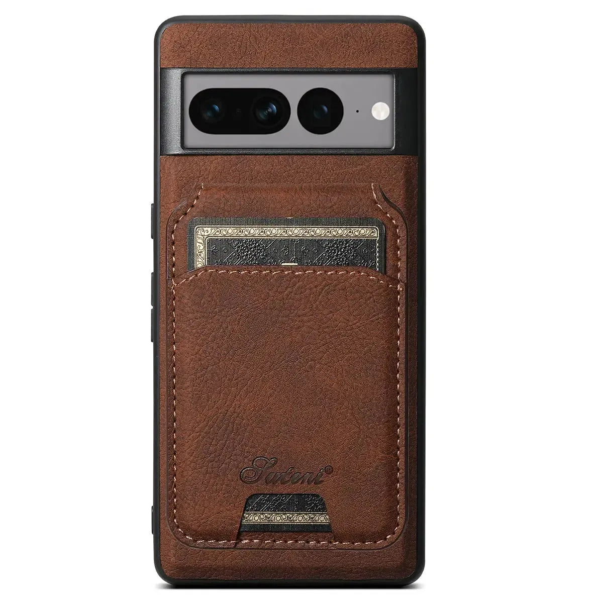 Buy Full Coverage Protection, Leather Phone case, Phone Stander, Card Holder Wallet Case,Francis at Caseles-Google Pixel 9 Pro XL, bronze