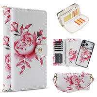 Buy 2-in-1 Floral Armor for iPhone: 15 Card Slots, Anti-Spy Shield, RFID Protection & MagSafe - Vala at Caseles-iPhone 17 Pro Max, White