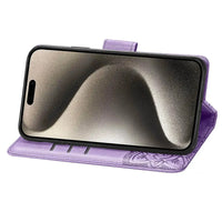 Buy Wallet Case for iPhone, Leather Flip Cover with Card Slots, Wrist Strap, Butterfly Embossed Design, Stand Feature - VANNY at Caseles-iPhone 16 Pro Max, Black