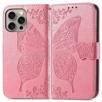 Buy Wallet Case for iPhone, Leather Flip Cover with Card Slots, Wrist Strap, Butterfly Embossed Design, Stand Feature - VANNY at Caseles-iPhone 17 Pro Max, Black