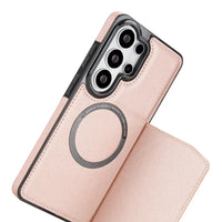 Buy Shockproof Protective Case with Card Holder, Magnetic Charging Compatibility & Hands-Free Viewing Stand - Vaun at Caseles-Samsung Galaxy S26 Ultra, Black