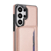 Buy Shockproof Protective Case with Card Holder, Magnetic Charging Compatibility & Hands-Free Viewing Stand - Vaun at Caseles-Samsung Galaxy S26 Ultra, Black