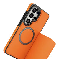 Buy Shockproof Protective Case with Card Holder, Magnetic Charging Compatibility & Hands-Free Viewing Stand - Vaun at Caseles-Samsung Galaxy S26 Ultra, Black