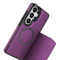 Buy Shockproof Protective Case with Card Holder, Magnetic Charging Compatibility & Hands-Free Viewing Stand - Vaun at Caseles-Samsung Galaxy S26 Ultra, Black