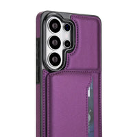 Buy Shockproof Protective Case with Card Holder, Magnetic Charging Compatibility & Hands-Free Viewing Stand - Vaun at Caseles-Samsung Galaxy S26 Ultra, Black