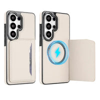 Buy Shockproof Protective Case with Card Holder, Magnetic Charging Compatibility & Hands-Free Viewing Stand - Vaun at Caseles-Samsung Galaxy S26 Ultra, Black