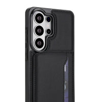 Buy Shockproof Protective Case with Card Holder, Magnetic Charging Compatibility & Hands-Free Viewing Stand - Vaun at Caseles-Samsung Galaxy S26 Ultra, Black