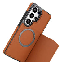 Buy Shockproof Protective Case with Card Holder, Magnetic Charging Compatibility & Hands-Free Viewing Stand - Vaun at Caseles-Samsung Galaxy S26 Ultra, Black