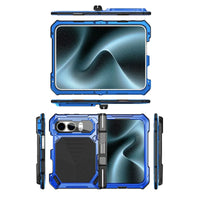 Buy Heavy-Duty Magnetic Case with Built-In PET Screen Protector, Hidden Hinge Kickstand & 18FT Drop Defense - VAUX at Caseles-iPhone Ultra, Black