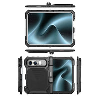 Buy Heavy-Duty Magnetic Case with Built-In PET Screen Protector, Hidden Hinge Kickstand & 18FT Drop Defense - VAUX at Caseles-iPhone Ultra, Black