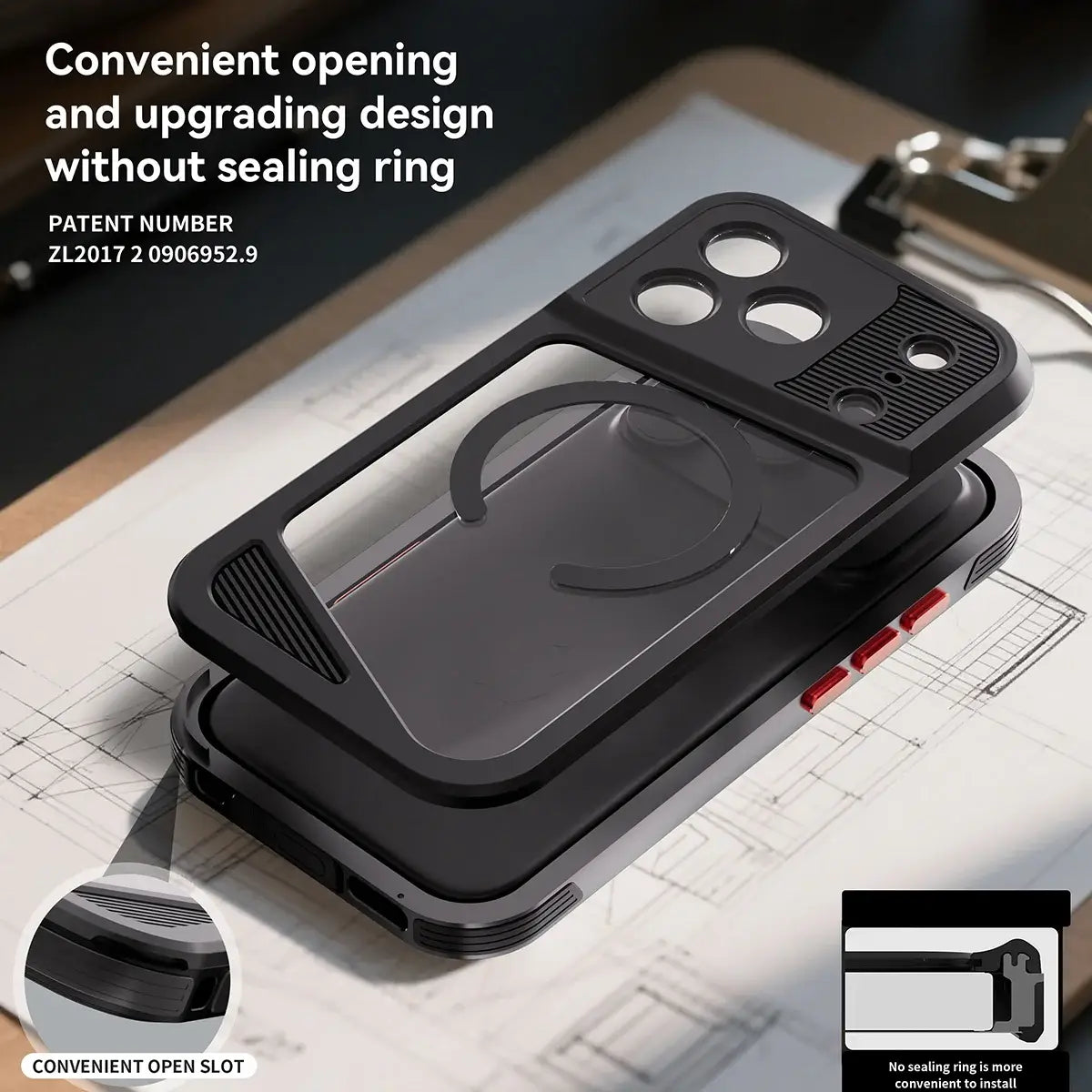 Buy Aluminum Metal Case for iPhone 17 Series, IP68 Waterproof Rugged Aluminum Alloy Full Body Cover, MagSafe, Built-in Screen Protector, 14FT Shockproof - Westen at Caseles-iPhone 17 Pro Max, 