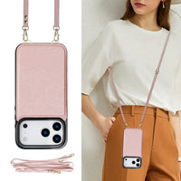 Buy Crossbody Wallet Case for iPhone, Magnetic Leather Flip Cover with Detachable Lanyard Strap, Card Holder & Kickstand, Shockproof Protection, Wyla at Caseles-iPhone 17 Pro Max, Black
