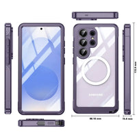 Buy Full-Body Rugged Shield for Galaxy S Series: 360° Magnetic Case with Built-in 9H+ Screen Protector - ZARK at Caseles-Samsung Galaxy S26 Ultra, Black