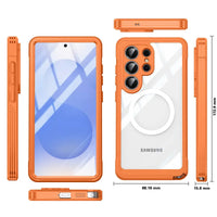 Buy Full-Body Rugged Shield for Galaxy S Series: 360° Magnetic Case with Built-in 9H+ Screen Protector - ZARK at Caseles-Samsung Galaxy S26 Ultra, Black